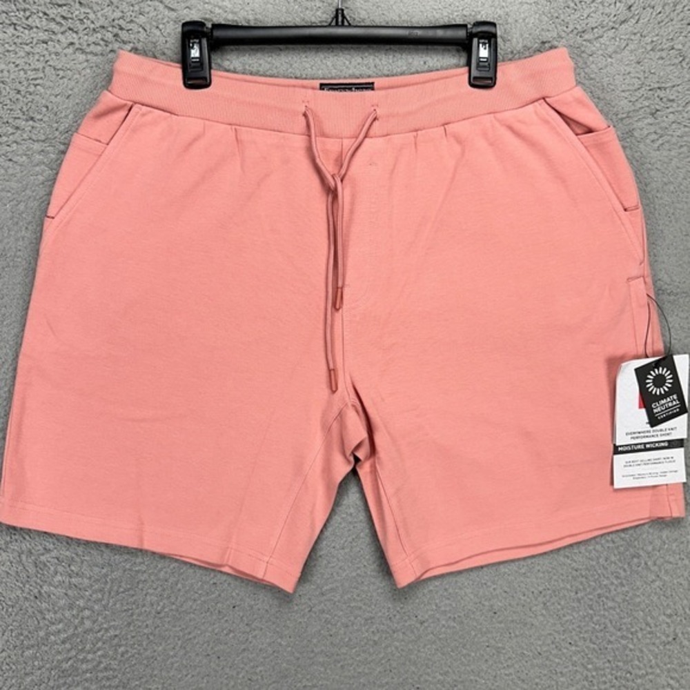 686 Everywhere Mens Performance Sweat Shorts XL Pink Double Knit Drawstring NEW